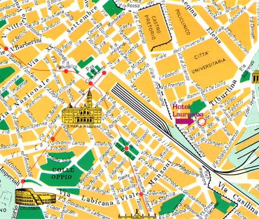 hotel rome map